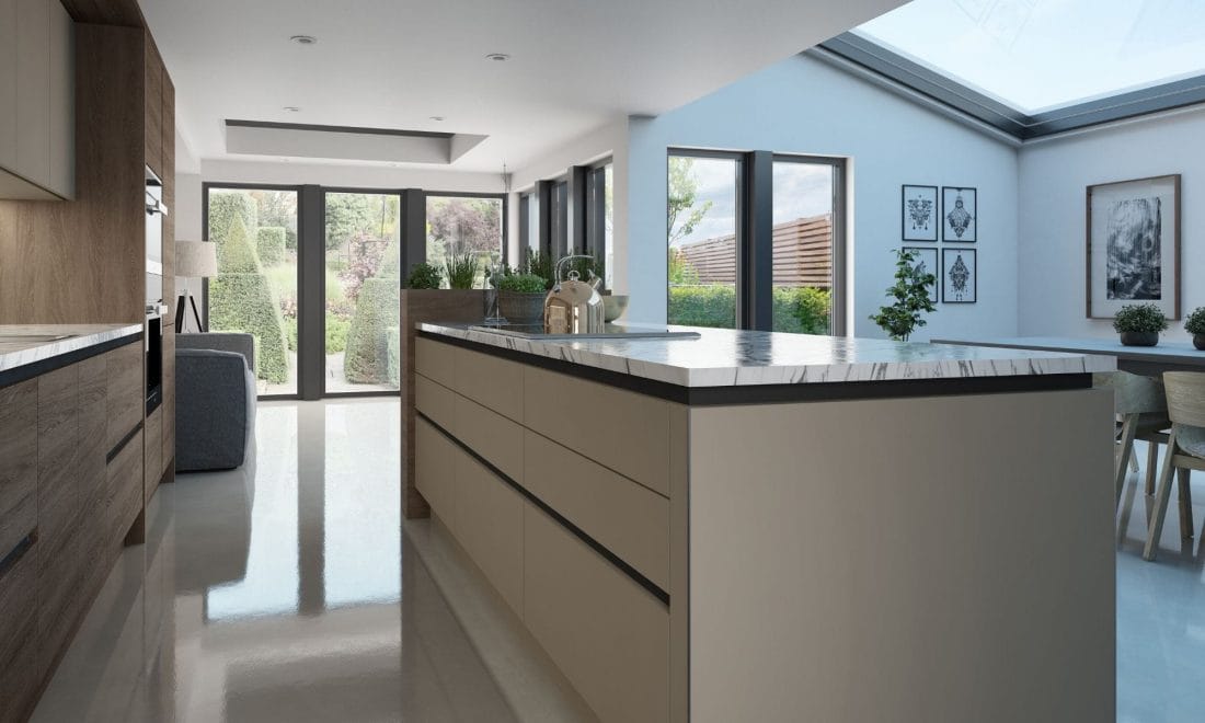 Cream Handleless Kitchen Cream Handleless Kitchen